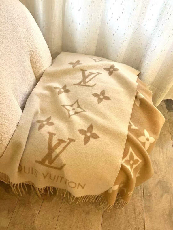 LV Reykjavik Scarf 170cm Beige Clair Cashmere 839546