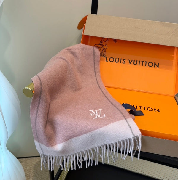 LV Scarf 180cm Pink Cashmere 839518