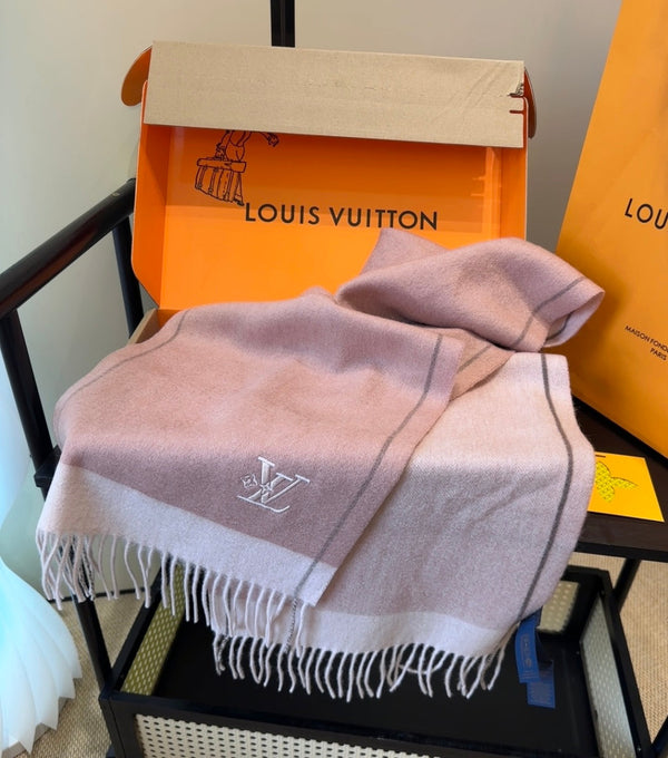LV Scarf 180cm Pink Cashmere 839518