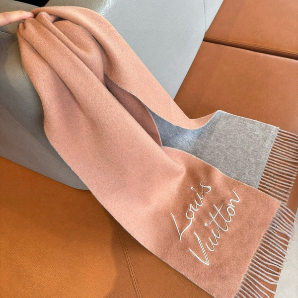 LV Scarf 180cm Double-Sided Sheep Wool 838268