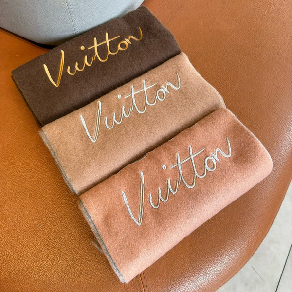 LV Scarf 180cm Double-Sided Sheep Wool 838266