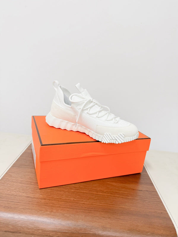 HM 25VS Lift Slip-On Sneakers Full White Cowhide Down Fabric 492931