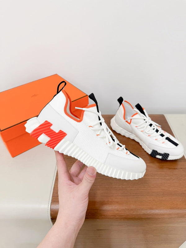 HM 25VS Lift Slip-On Sneakers White Cowhide Down Fabric 492933