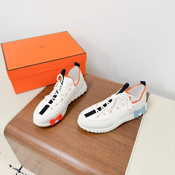 HM 25VS Lift Slip-On Sneakers White Cowhide Down Fabric 492934