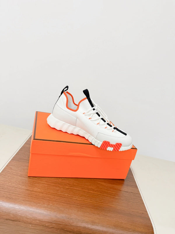 HM 25VS Lift Slip-On Sneakers White Cowhide Down Fabric 492934