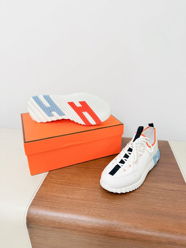 HM 25VS Lift Slip-On Sneakers White Cowhide Down Fabric 492934