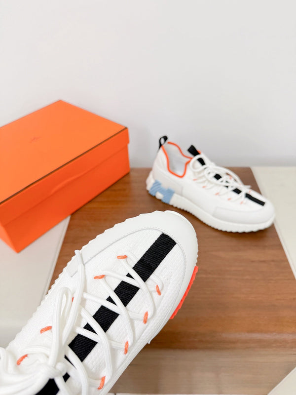 HM 25VS Lift Slip-On Sneakers White Cowhide Down Fabric 492934