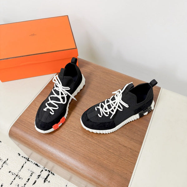 HM 25VS Lift Slip-On Sneakers Black Suede Down Fabric 492936