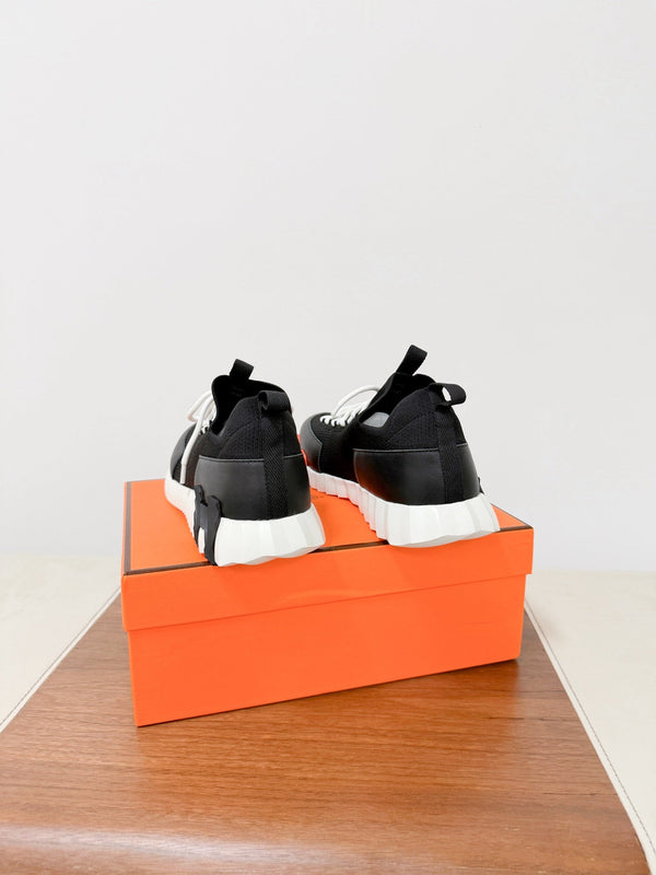 HM Lift Slip-On Sneakers Black Cowhide Down Fabric 492937