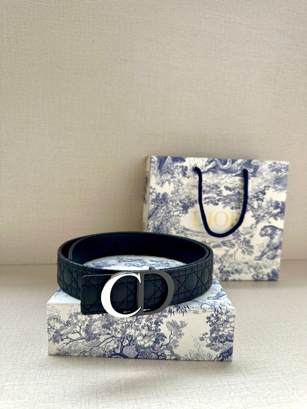 CD Belt 35mm Black Leather Buckle 593665