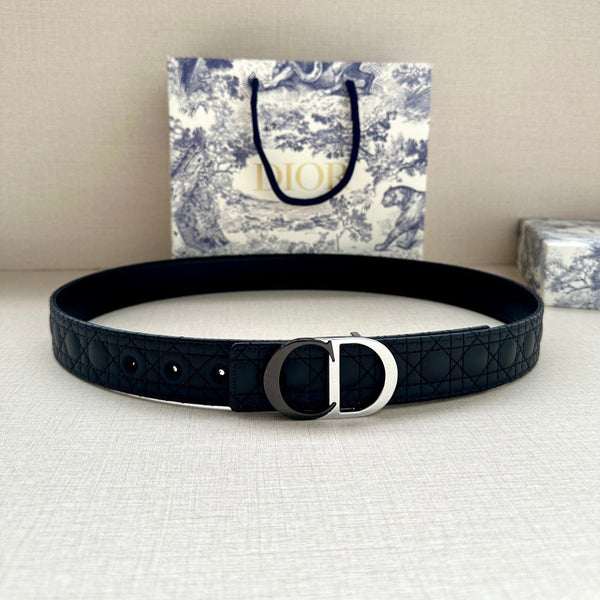 CD Belt 35mm Black Leather Buckle 593664