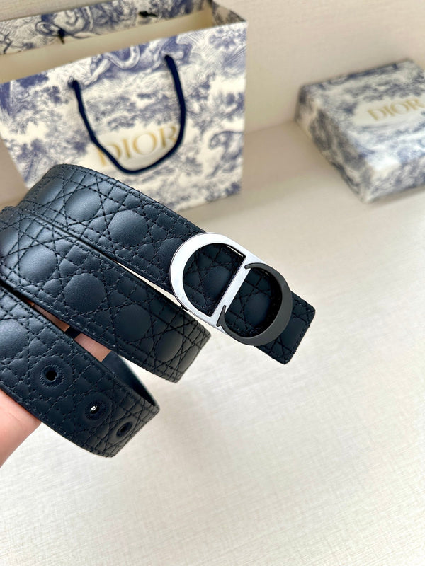 CD Belt 35mm Black Leather Buckle 593665