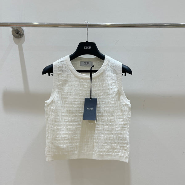 Fendi Letter Jacquard Viscose Vest