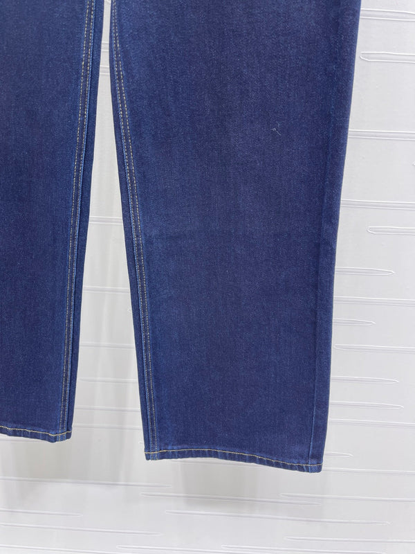 CC 25 Pocket-embroidered Double Cs high-waisted straight-leg jeans