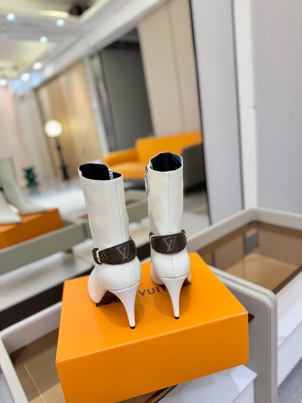 LV Legacy Ankle Boot 90mm White Caflskin 504775