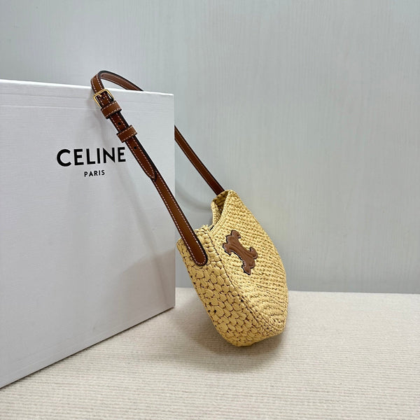 Celin Tilly Raffia Woven Underarm Bag 129127