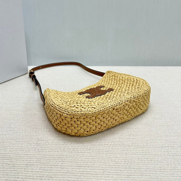 Celin Tilly Raffia Woven Underarm Bag 129127