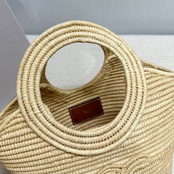 Celin Raffia Woven Basket Bag 129978