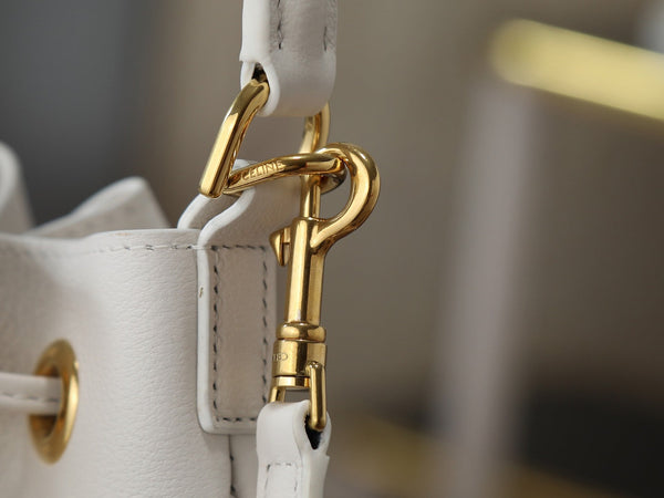 Celin Teen Clara Bag White Grained Calfskin 131627