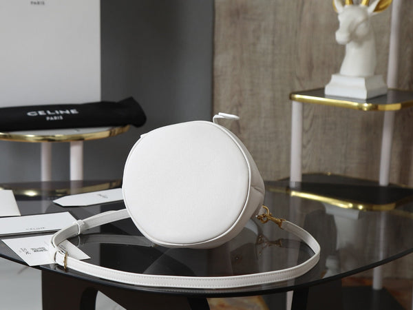 Celin Teen Clara Bag White Grained Calfskin 131627