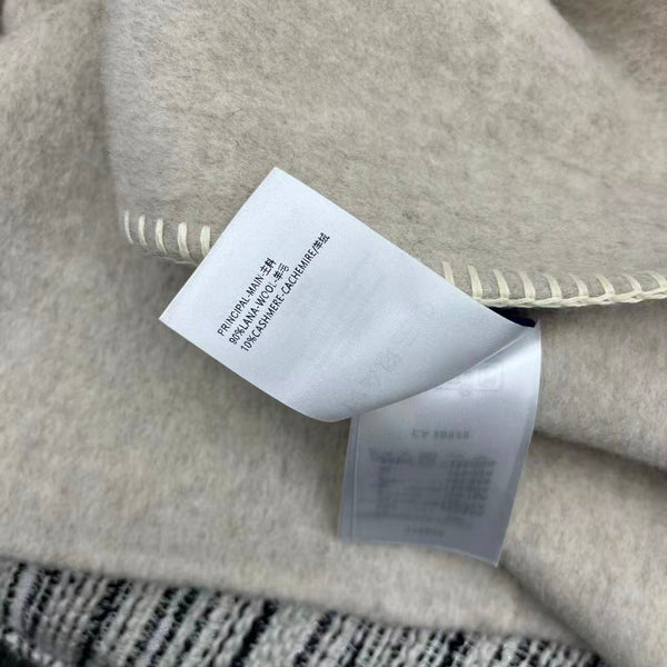 LV 25FW Double-Faced Wool Long Coat Light Gray 311668