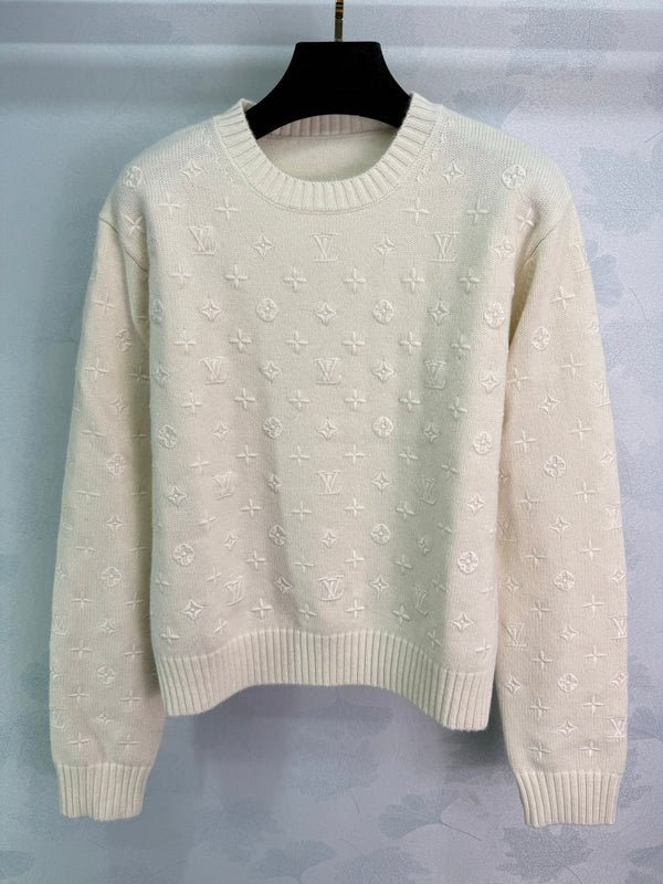LV 25FW All-Over Print Sweater Cashmere 297069