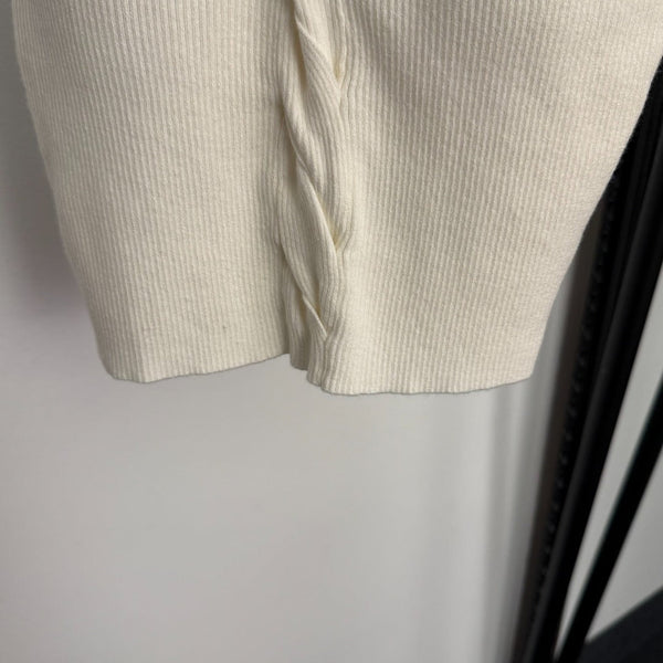 CC Diamond Logo Embellished Deep V-neck Knitted Vest