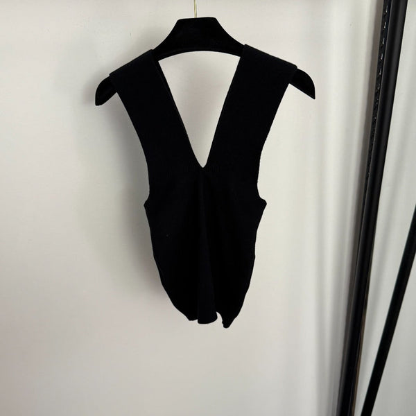CC Patch Deep V-neck Knitted Camisole