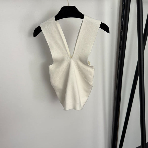 CC Patch Deep V-neck Knitted Camisole
