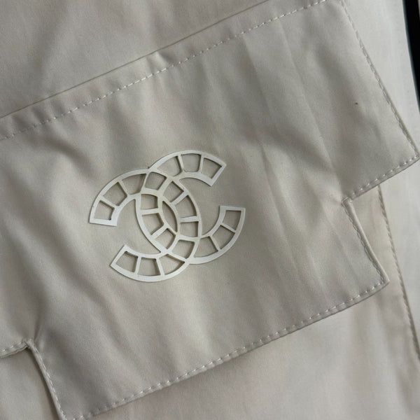 CC Pocket Velcro Long-sleeved Hooded Windbreaker Jacket