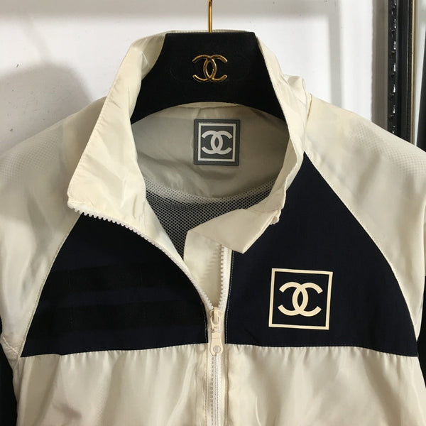 CC Logo Letter Offset Color Multi-pocket Long-sleeved Windbreaker Jacket