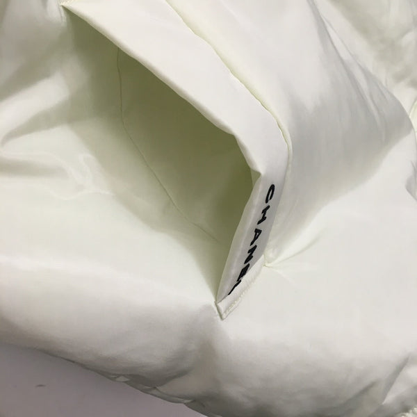 CC Side Slit Logo Half-zip Long-sleeved Hooded Cotton Jacket