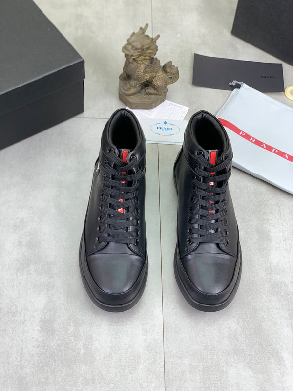 Pra high-top black calfskin 820248