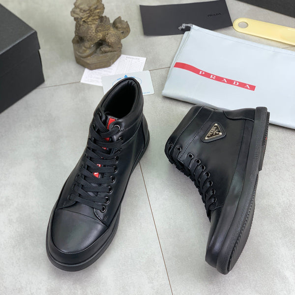Pra high-top black calfskin 820248