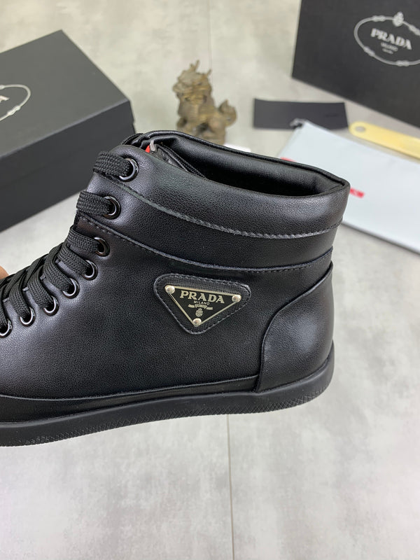 Pra high-top black calfskin 820248