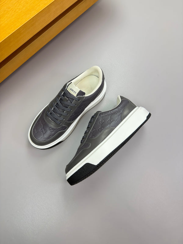 GG SNEAKER GREY NAPPA LEATHER 194555