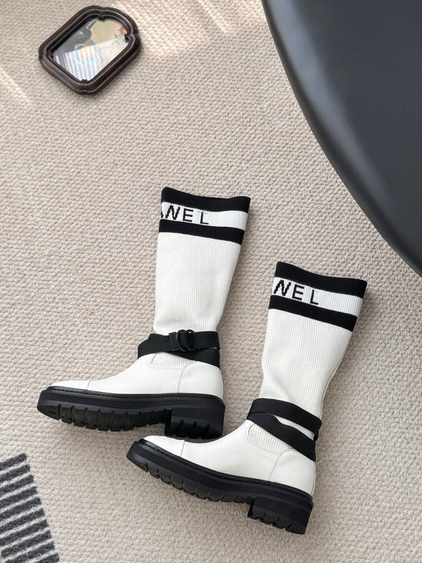CC 25K High Sock Boots White Flyknit 507998