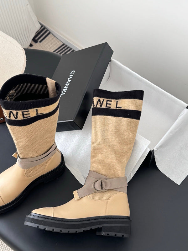 CC 25K High Sock Boots Beige Flyknit 507997