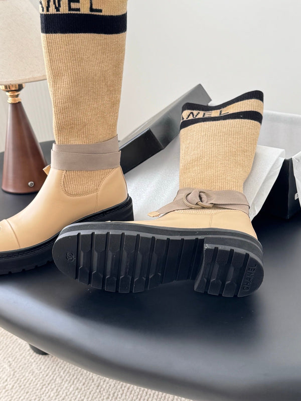 CC 25K High Sock Boots Beige Flyknit 507997