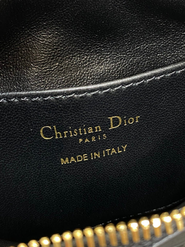 CD Shoulder Bag 19cm black lambskin GHW