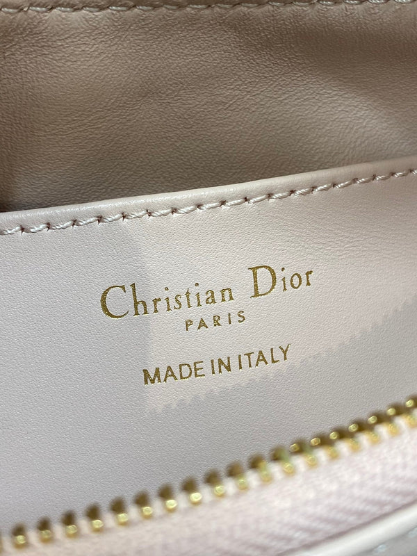 CD Shoulder Bag 19cm pink lambskin GHW