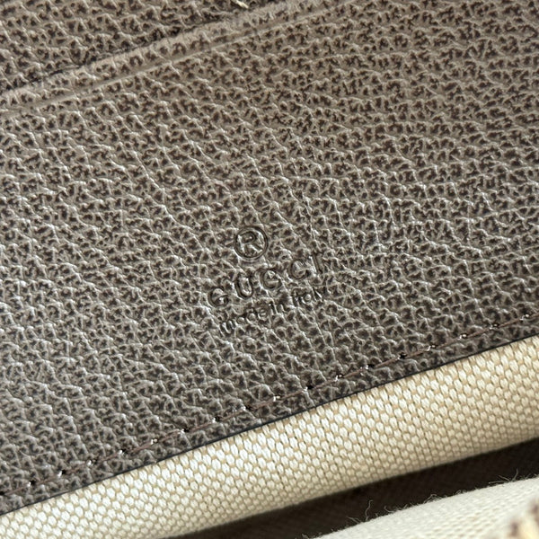 GG Ophidia GG Mini Handbag 20cm Grey and Brown Supreme Canvas