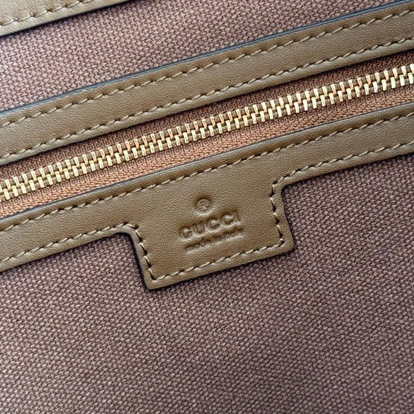 GG 25FW Beatrix Horsebit Handbag 40cm Brown Suede GHW