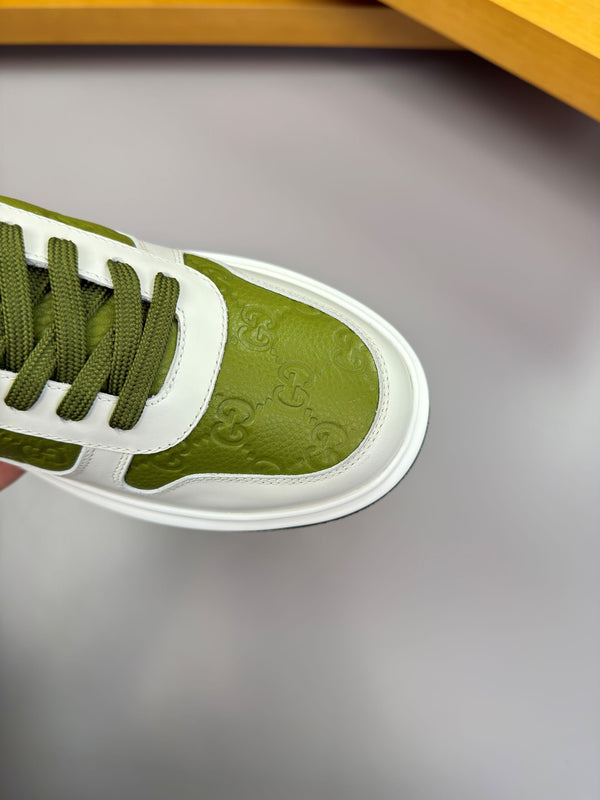 GG SNEAKER WHITE GREEN NAPPA LEATHER 194553