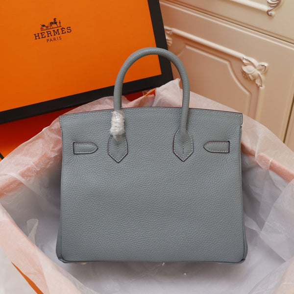 HM BIRKIN BAG 30 TEMPERED GRAY TOGO GOLD HARDWARE