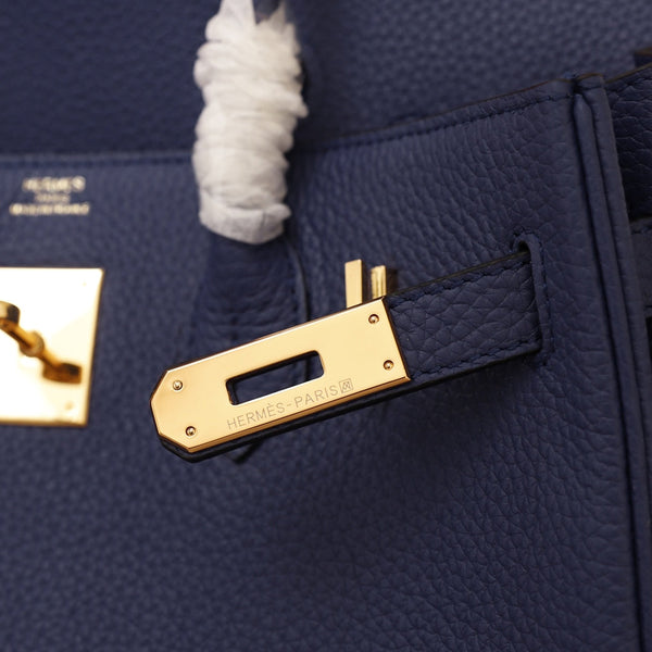 HM BIRKIN BAG 30 NAVY TOGO GOLD HARDWARE