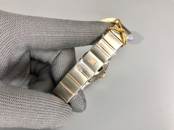 Omega Constellation 27mm argento oro rosa quadrante bianco