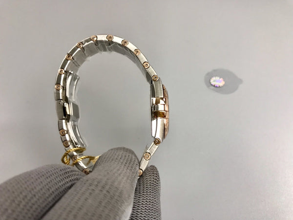 Omega Constellation 27mm argento oro rosa quadrante bianco