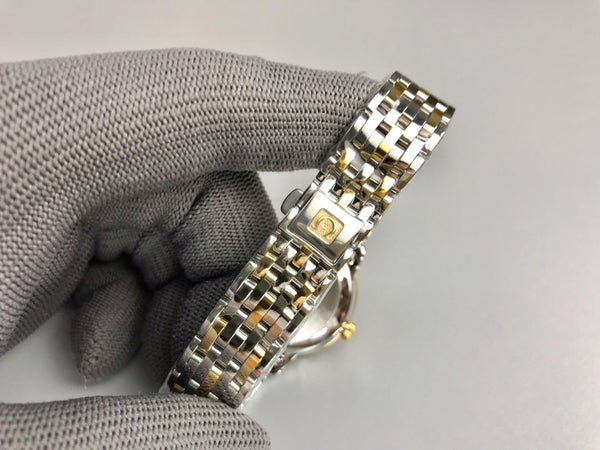 Omega De Ville 32.7mm Silver Gold White Dial