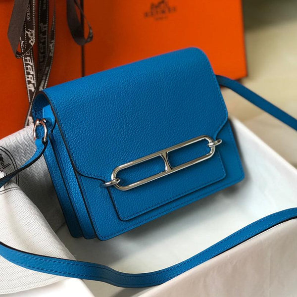 HM SAC ROULIS 18 COBALT TOGO LEATHER